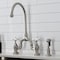 Kingston Brass Bridge Kitchen Faucet with Brass Sprayer, Brushed Nickel KS7798PXBS - alternate 5